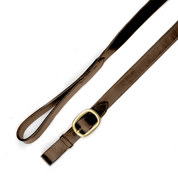 Mackey Classic Leather Lead with Buckle End Brown