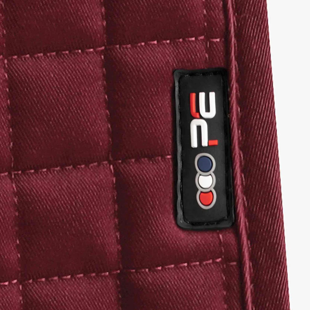 Premier Equine Close Contact Cotton Dressage Saddle Pad - Burgundy