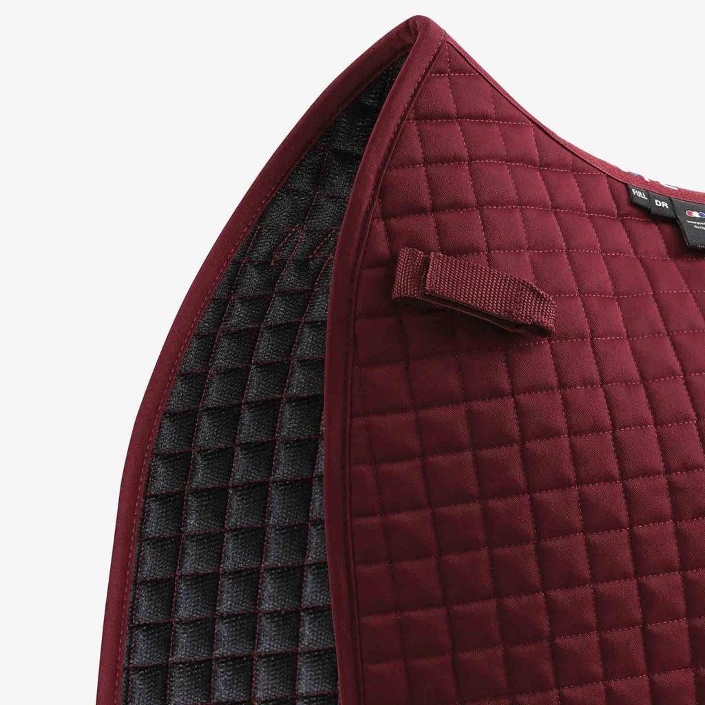 Premier Equine Close Contact Cotton Dressage Saddle Pad - Burgundy