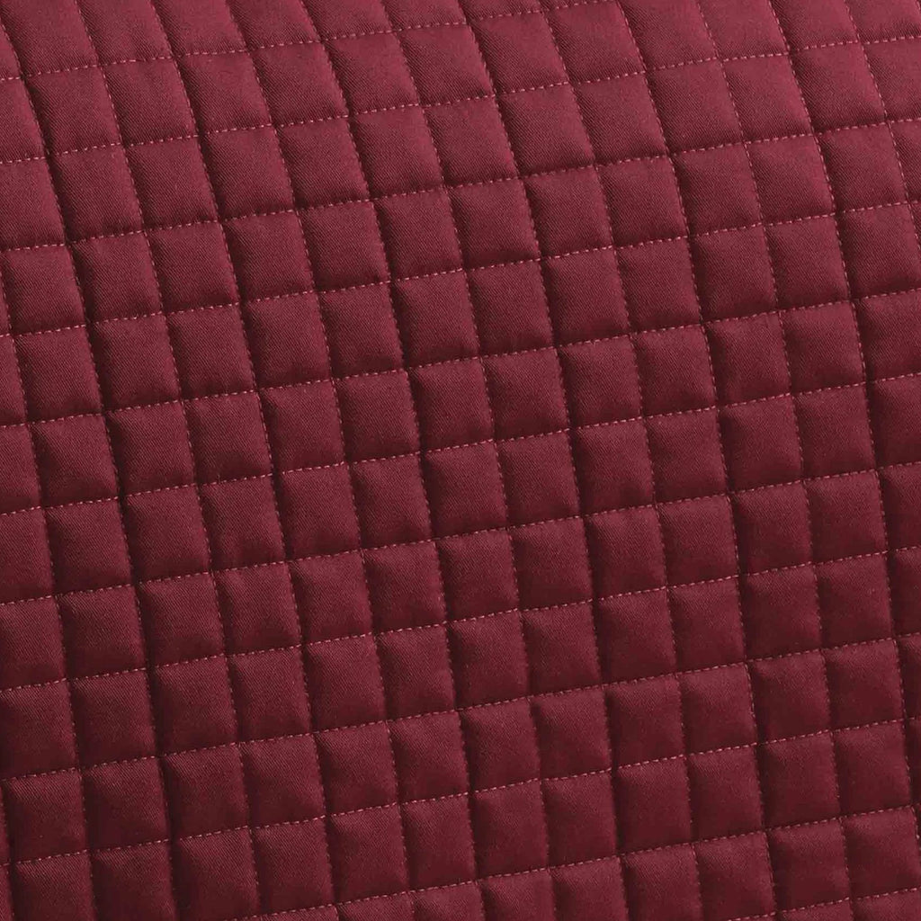 Premier Equine Close Contact Cotton Dressage Saddle Pad - Burgundy