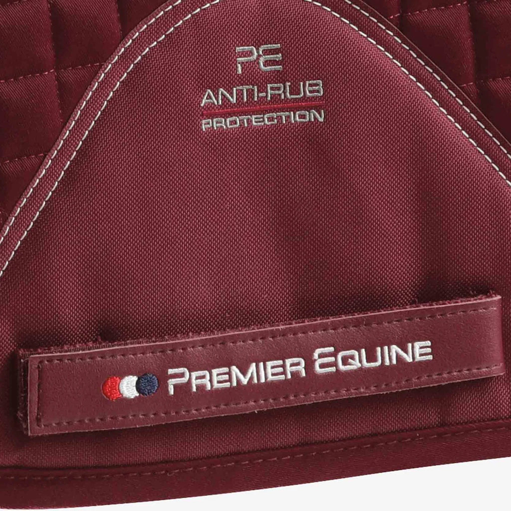 Premier Equine Close Contact Cotton Dressage Saddle Pad - Burgundy