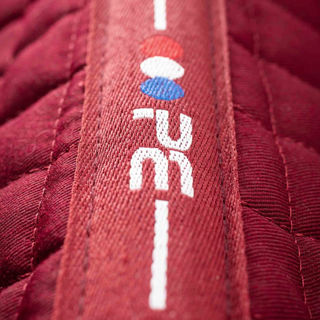 Premier Equine Close Contact Cotton Dressage Saddle Pad - Burgundy