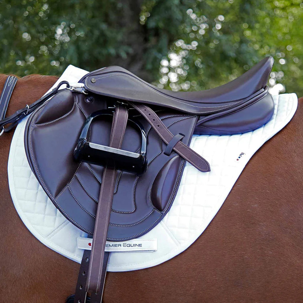 Premier Equine Close Contact Cotton XC Saddle Pad - White
