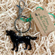 Orchid Designs Enamel Black Labrador Keyring