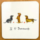 Orchid Designs I love Dachshunds Coaster