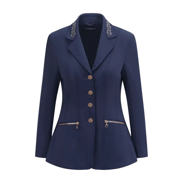 Equetech Crystal Showerproof Competition Jacket - Navy/Rose Gold