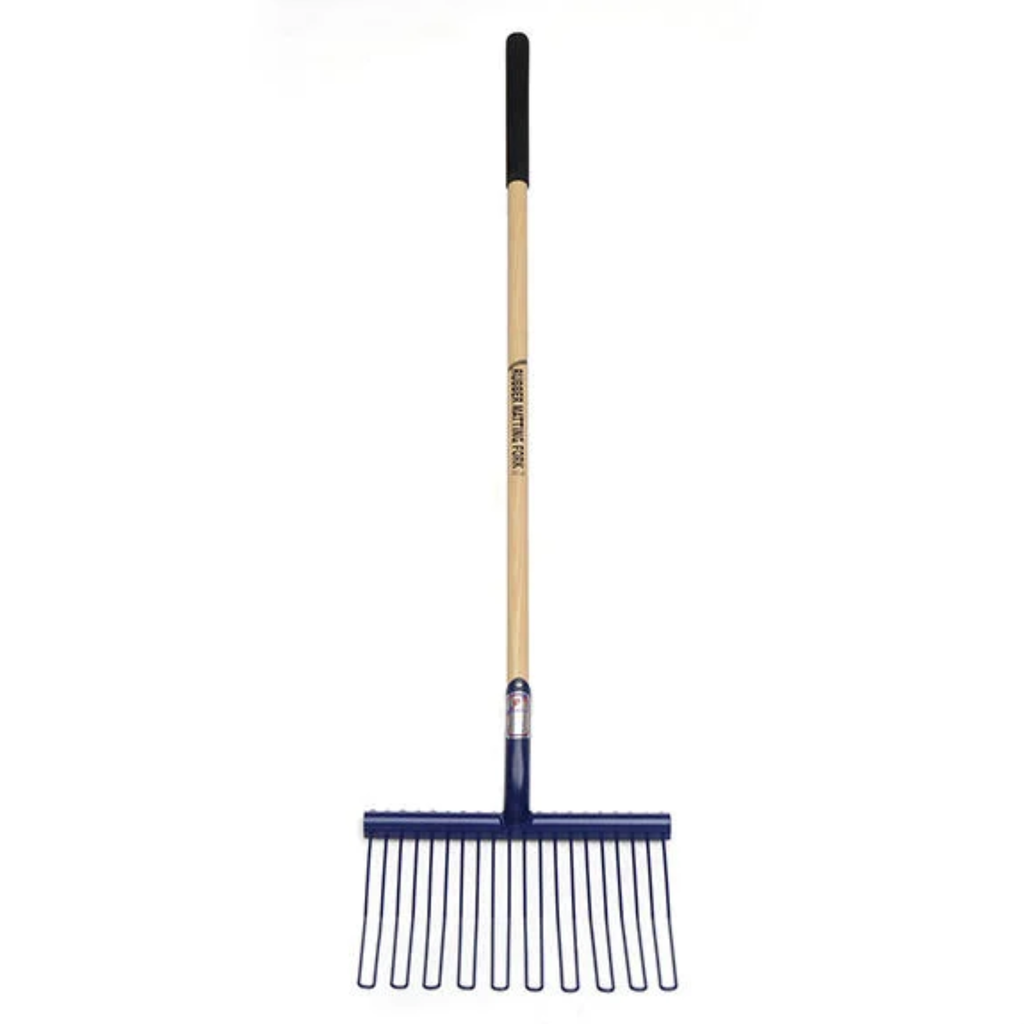 Fyna-Lite Rubber Matting Fork - Long Wood Handle