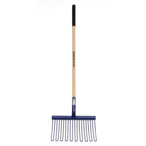Fyna-Lite Rubber Matting Fork - Long Wood Handle