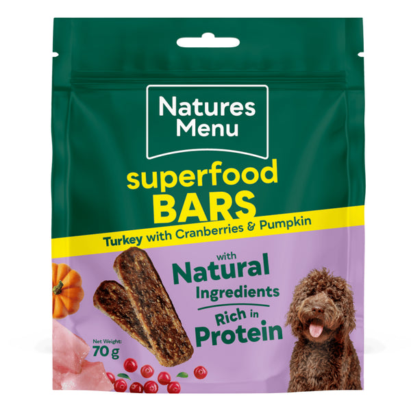 Natures Menu Country Hunter Superfood Bars - Turkey