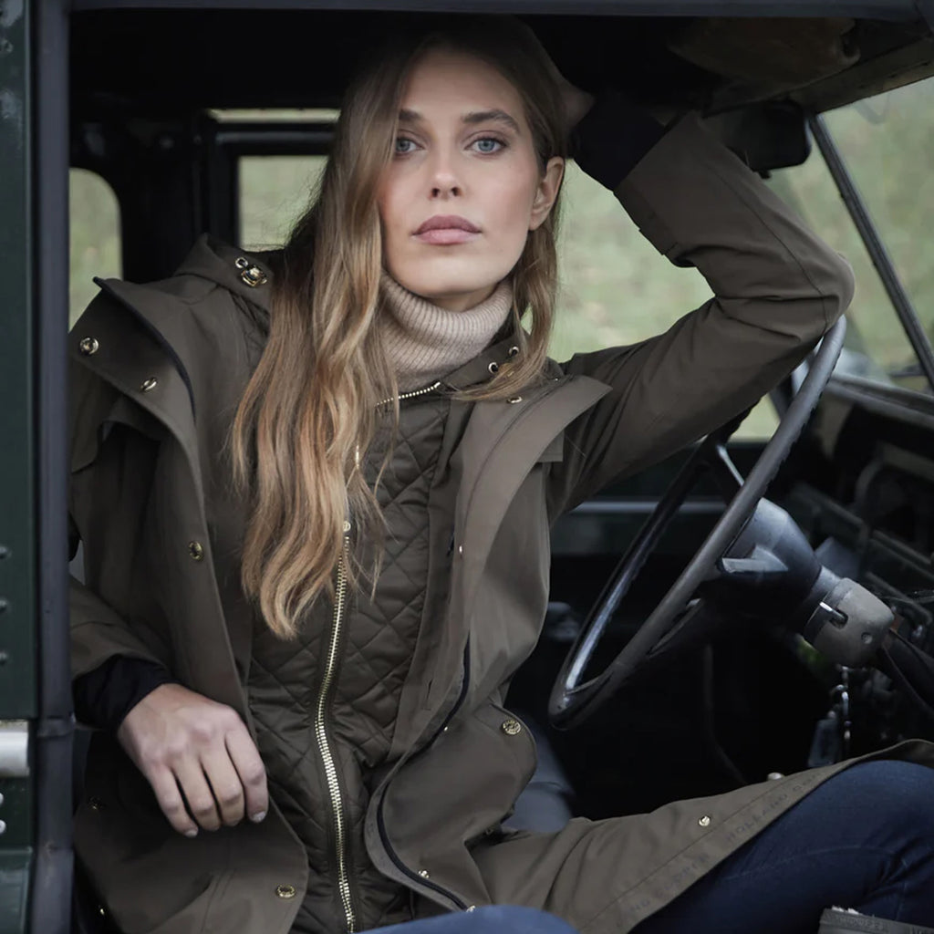 Holland Cooper Folgate Rain Coat - Soft Khaki
