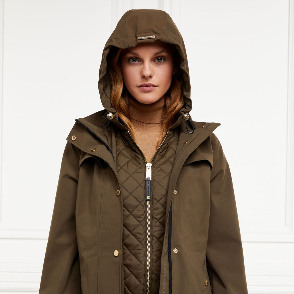 Holland Cooper Folgate Rain Coat - Soft Khaki