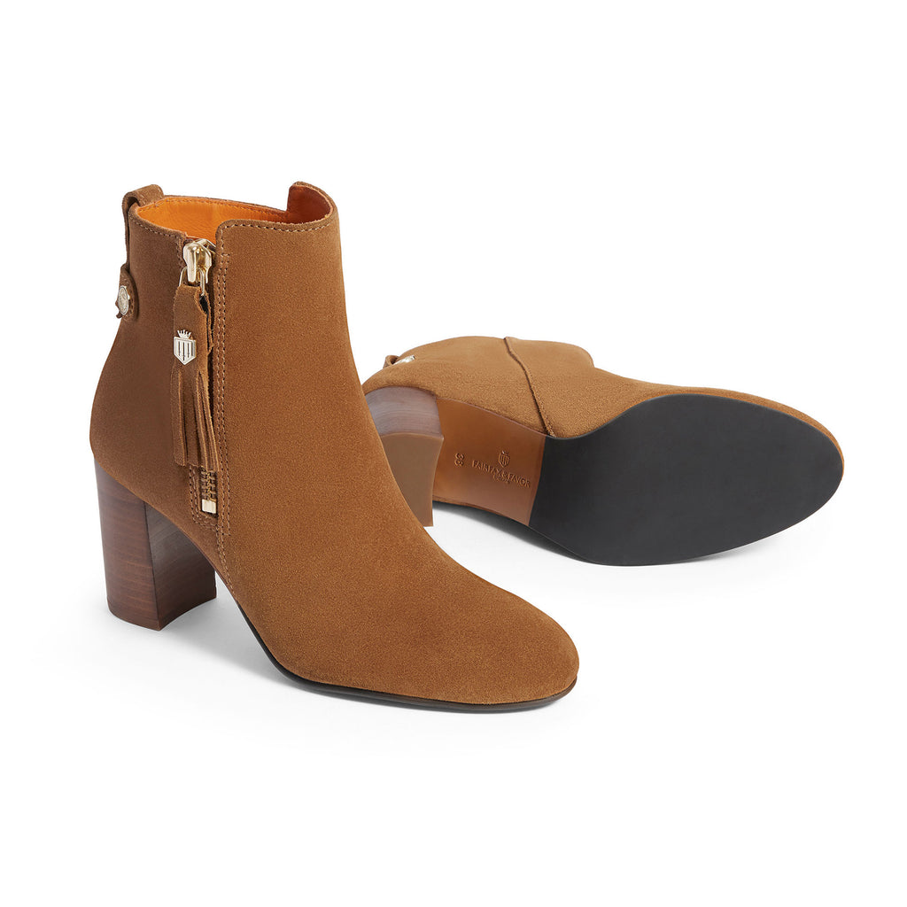 Fairfax and Favor Oakham Suede Tan Ankle Boot - Tan Suede