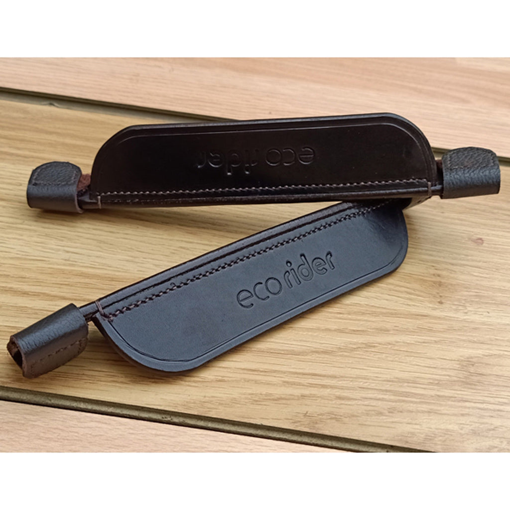 EcoRider Leather Blinkers - Ebony