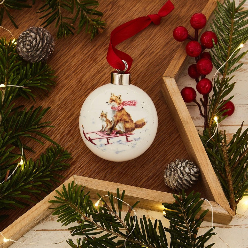 Wrendale The Sleigh Ride Christmas Bauble