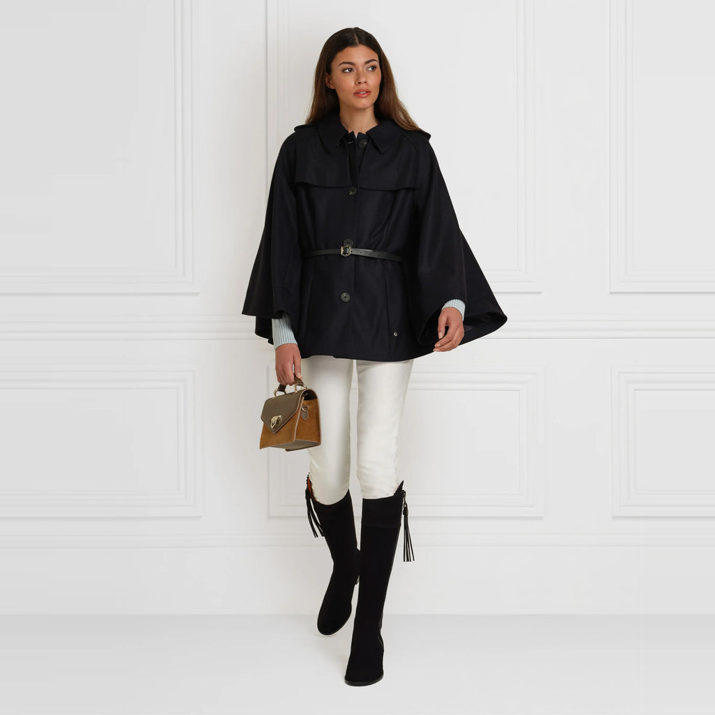 Fairfax and Favor Heeled Regina Boots - Navy