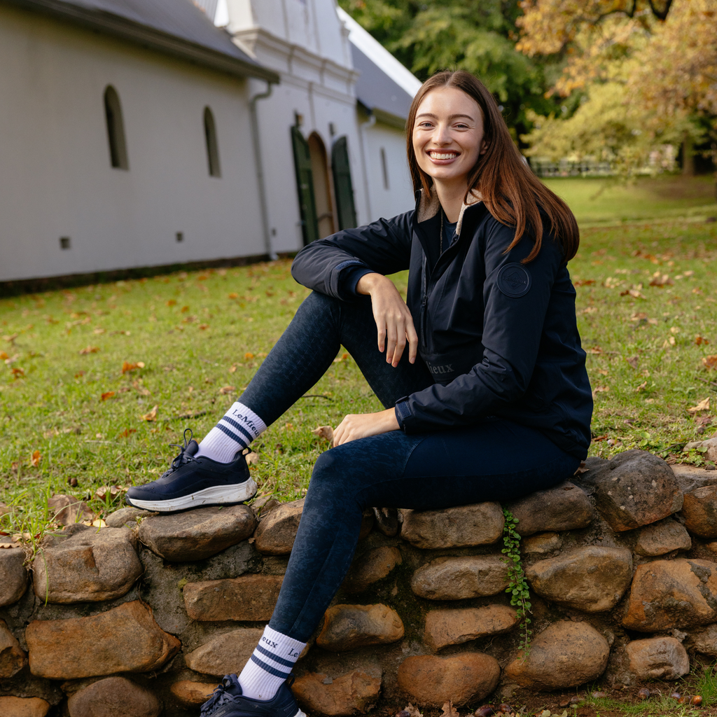 LeMieux Ladies Phoebe 1/2 Zip Waterproof Anorak - Navy
