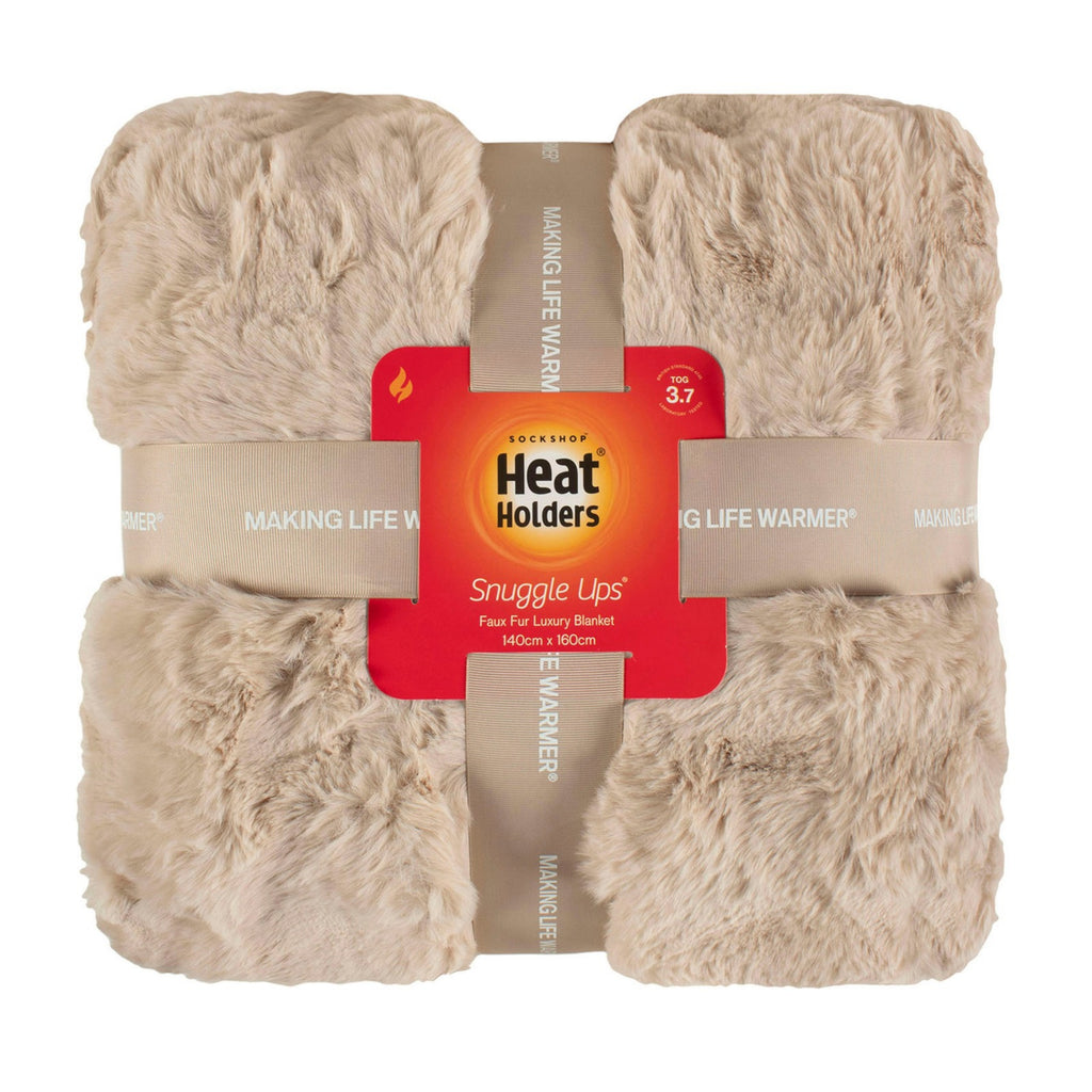Heat Holders Faux Fur Luxury Blanket - Natural