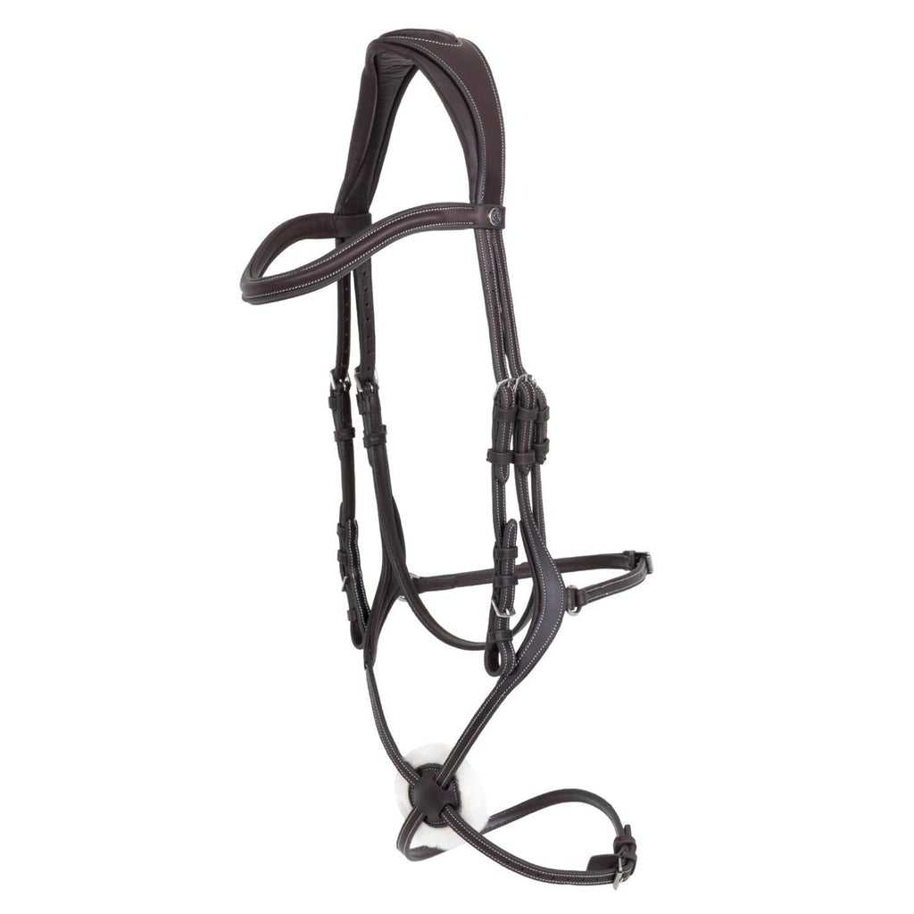 Acavallo Mexican Bridle with Contrast Stitching - Black