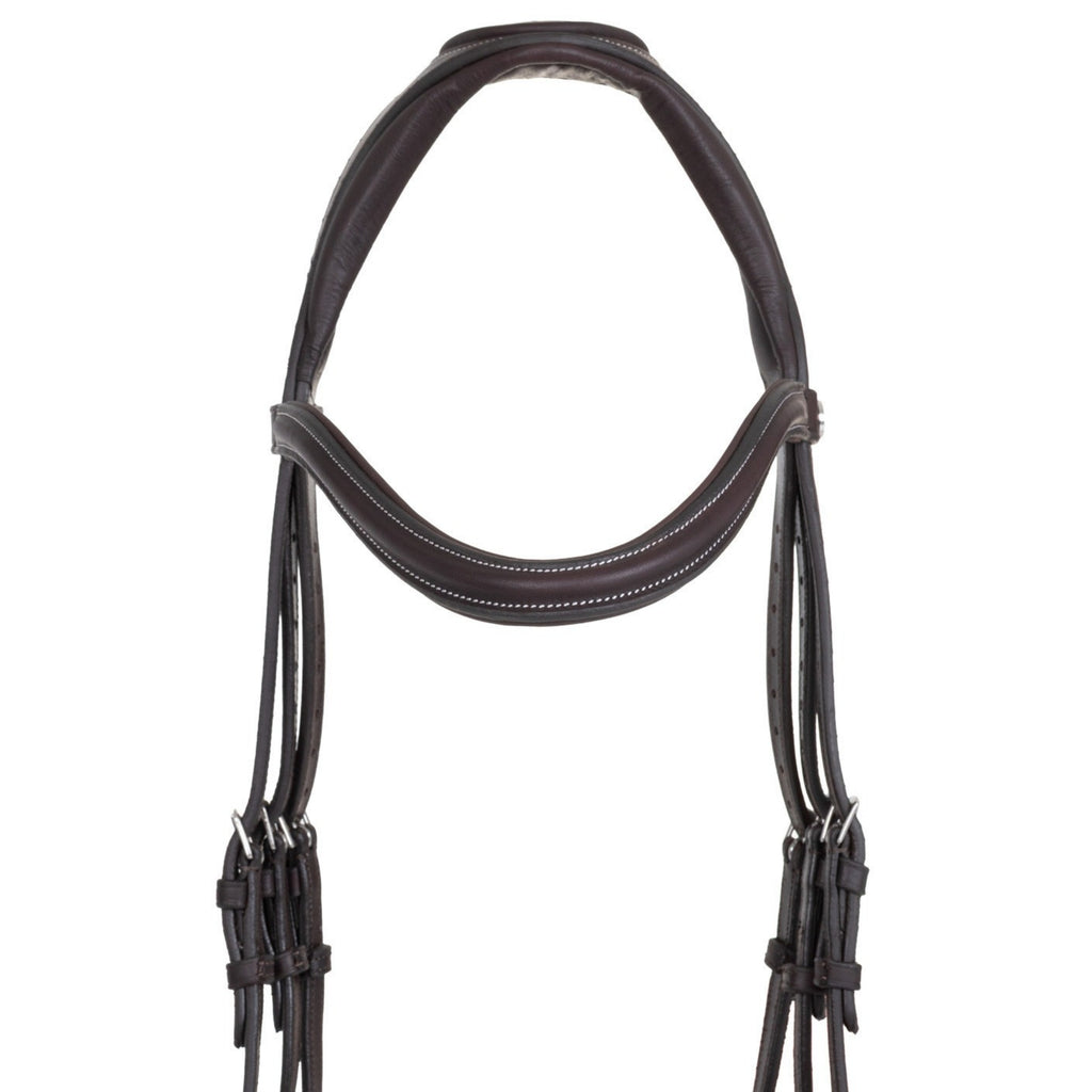 Acavallo Mexican Bridle with Contrast Stitching - Dark Brown