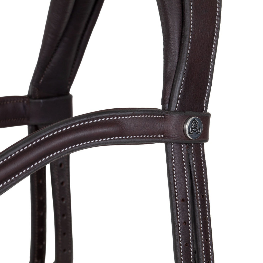 Acavallo Mexican Bridle with Contrast Stitching - Dark Brown