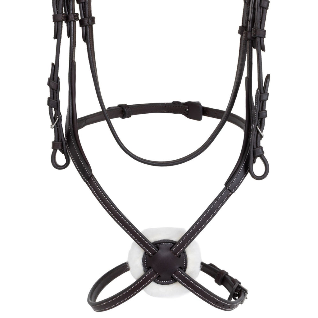Acavallo Mexican Bridle with Contrast Stitching - Dark Brown