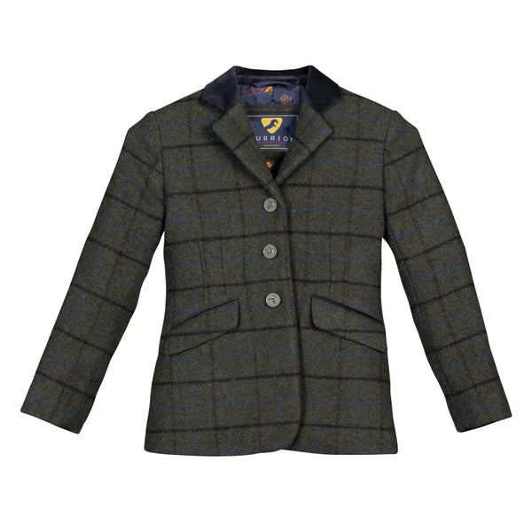 Aubrion Childs Saratoga Jacket - Dark Green Check