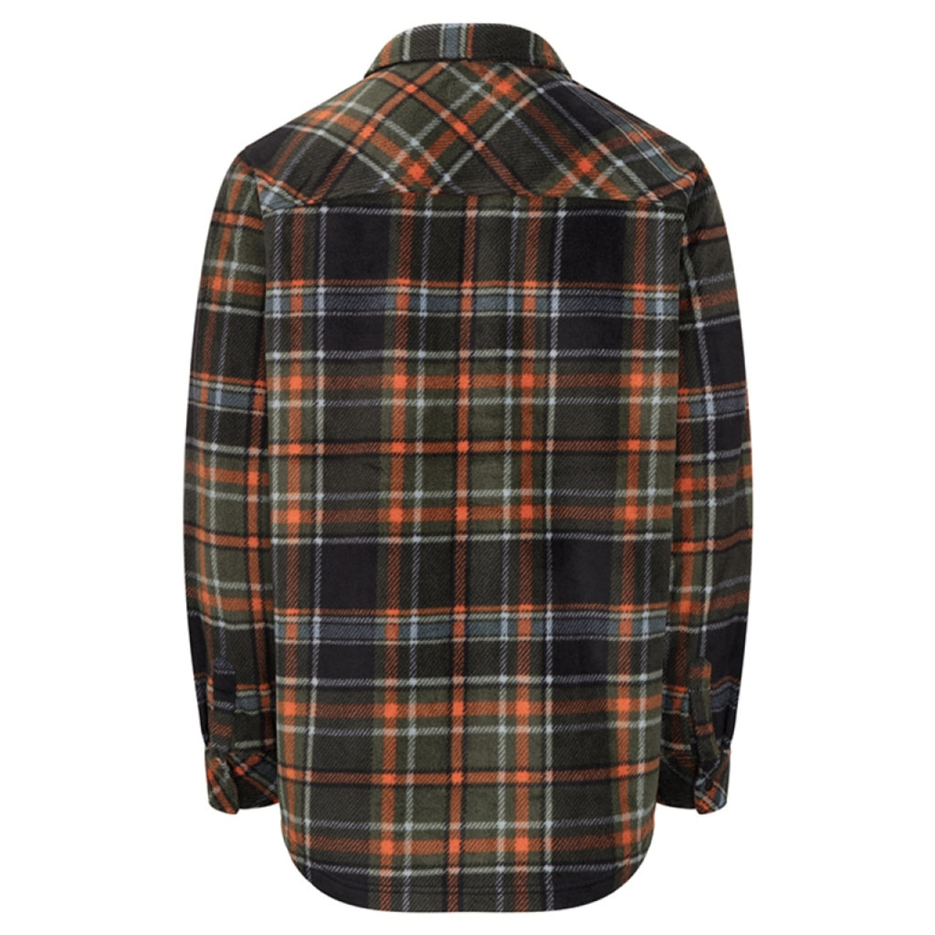 Hoggs Of Fife Balbeggie Fleece Shacket - Green/Rust