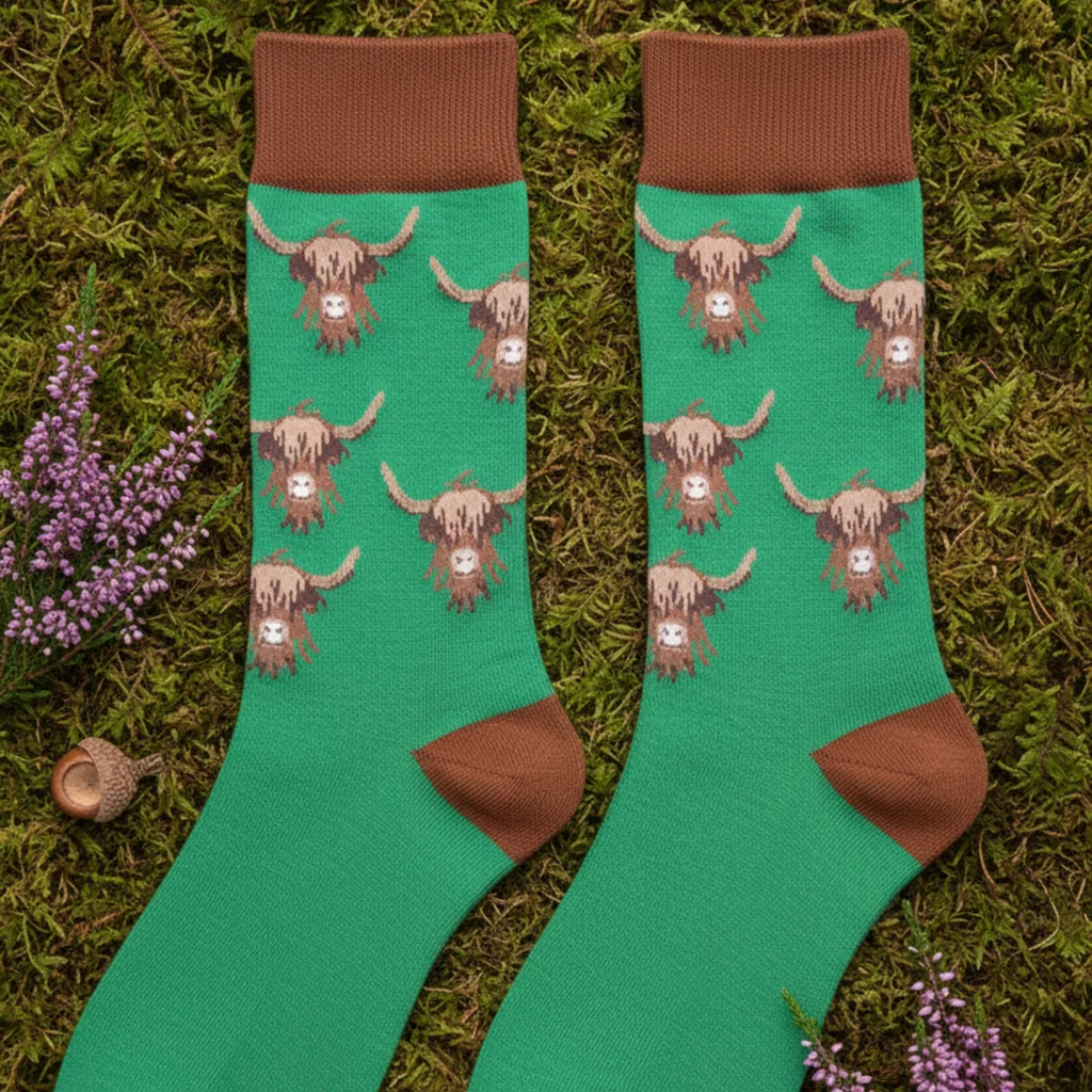 Gemjar Highland Cow Head Socks