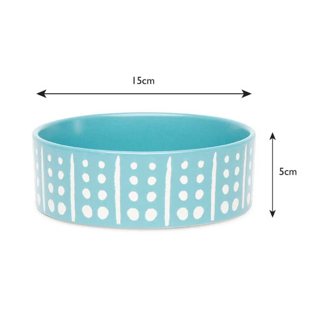 Scruffs Aztec Food Bowl - Turquoise
