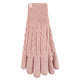 Heat Holders Ladies Willow Cable Gloves - Dusky Pink