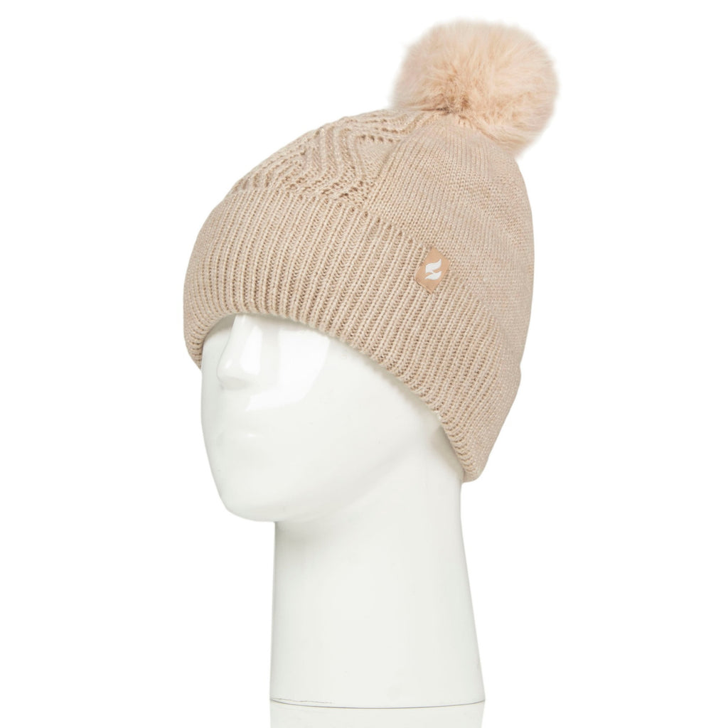 Heat Holders Ladies Kiruna Cable Hat - Oatmeal Melange