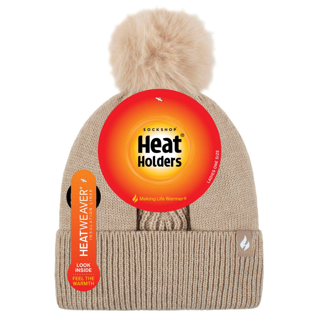 Heat Holders Ladies Kiruna Cable Hat - Oatmeal Melange