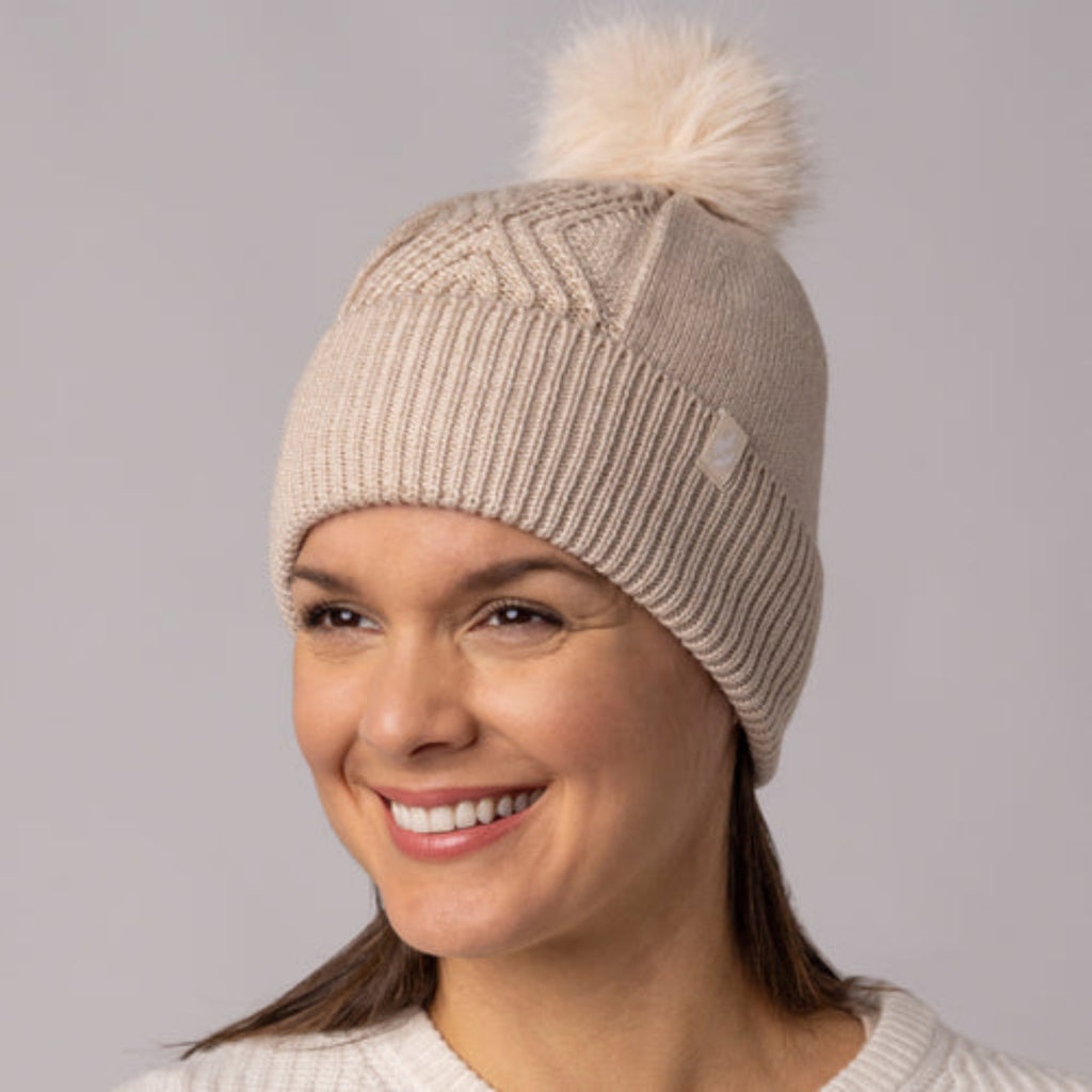 Heat Holders Ladies Kiruna Cable Hat - Oatmeal Melange