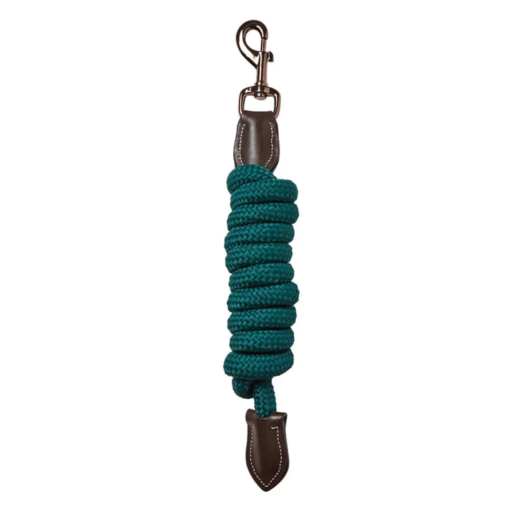 Cameo Rope Leather Headcollar & Leadrope - Evergreen