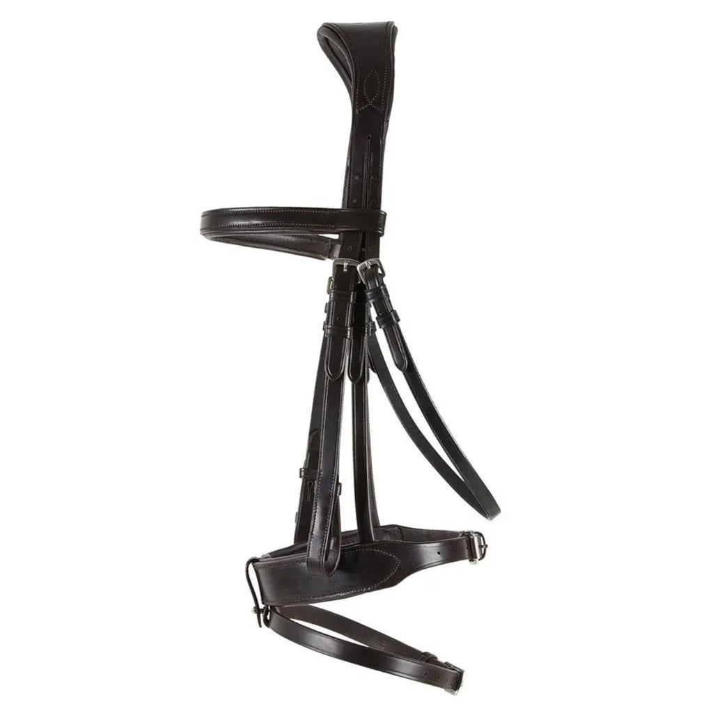 Cameo ComfortPro Show Bridle with Inside Grip Reins - Dark Brown