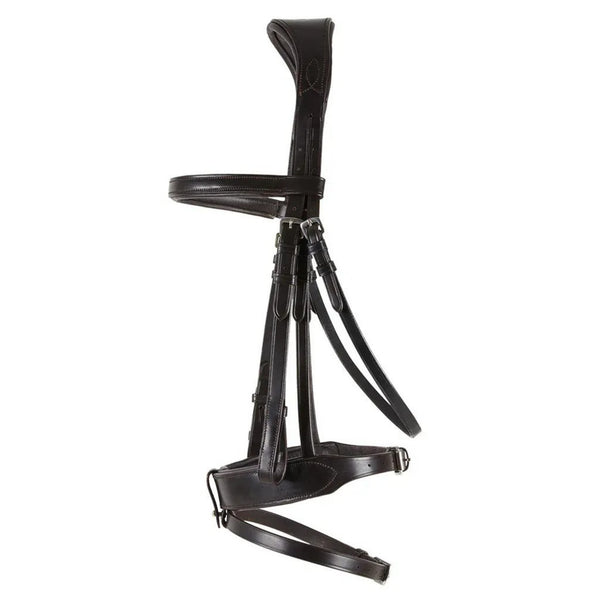 Cameo ComfortPro Show Bridle with Inside Grip Reins - Dark Brown