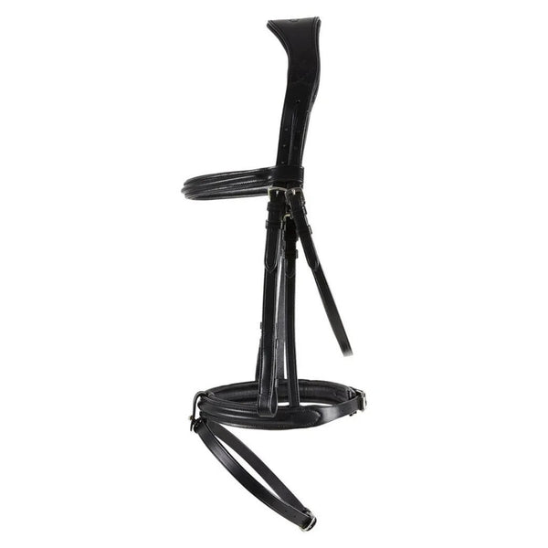 Cameo ComfortPro Flash Bridle with Rubber Grip Reins - Black