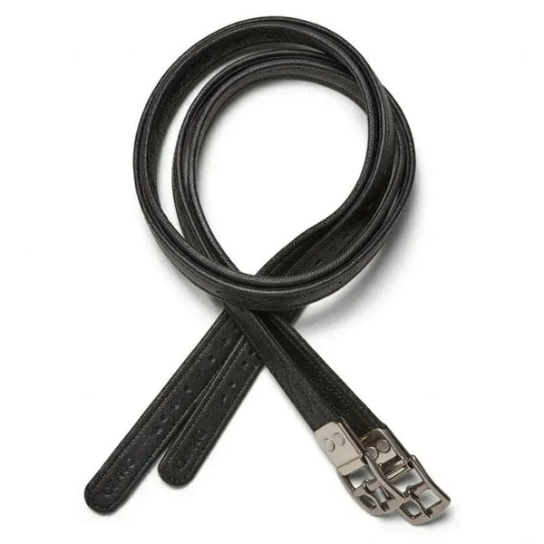 Cameo Competition Calfskin Stirrup Leathers - Black