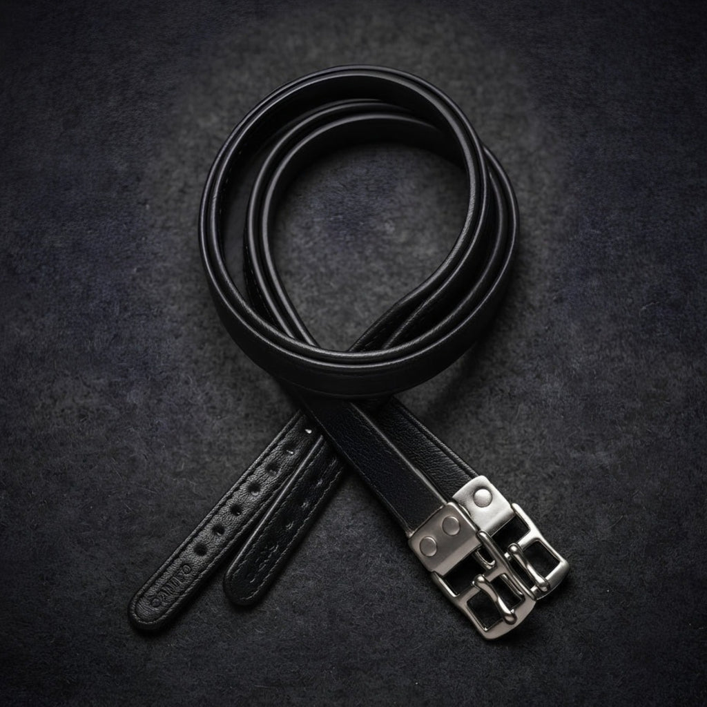 Cameo Competition Calfskin Stirrup Leathers - Black