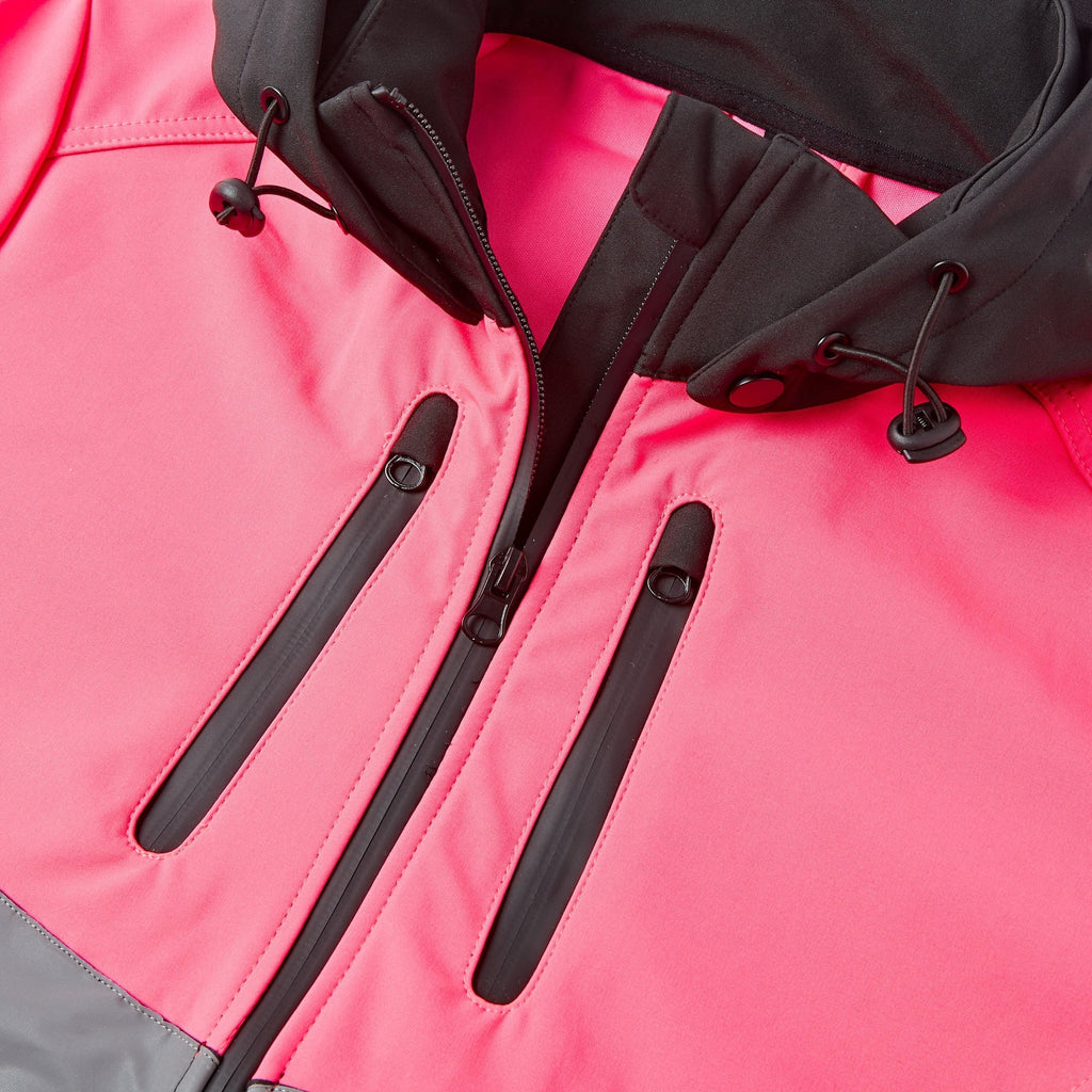 Cameo Ladies Water Repellent Hi Viz Jacket - Pink
