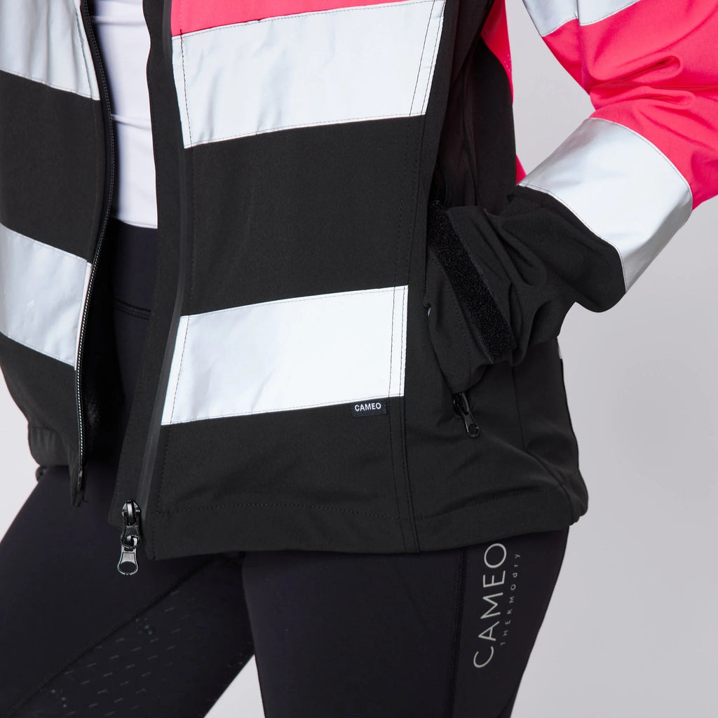 Cameo Ladies Water Repellent Hi Viz Jacket - Pink