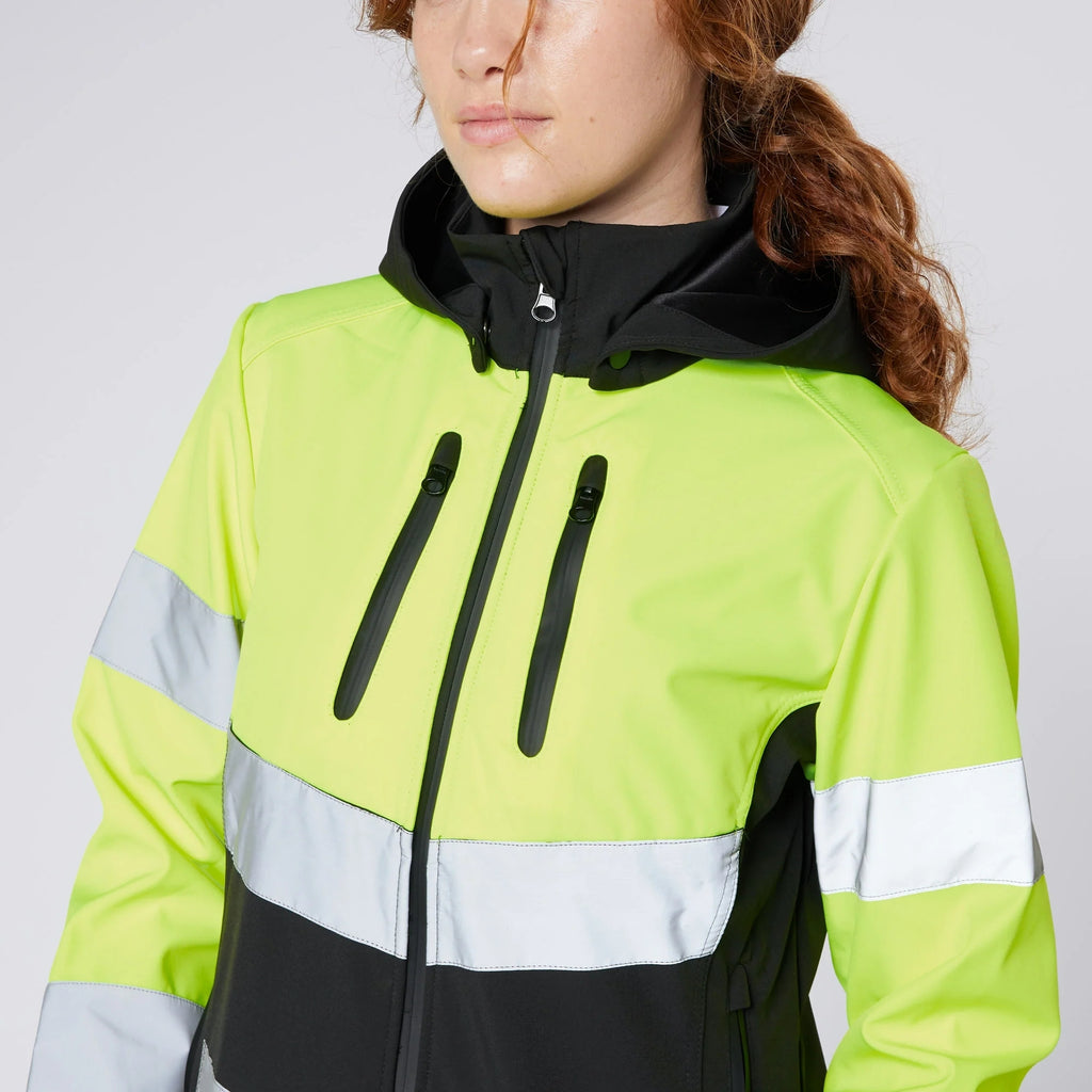 Cameo Ladies Water Repellent Hi Viz Jacket - Yellow
