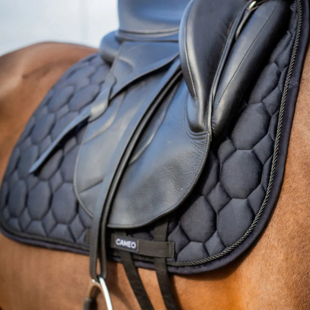 Cameo Suede Dressage Saddlecloth - Black
