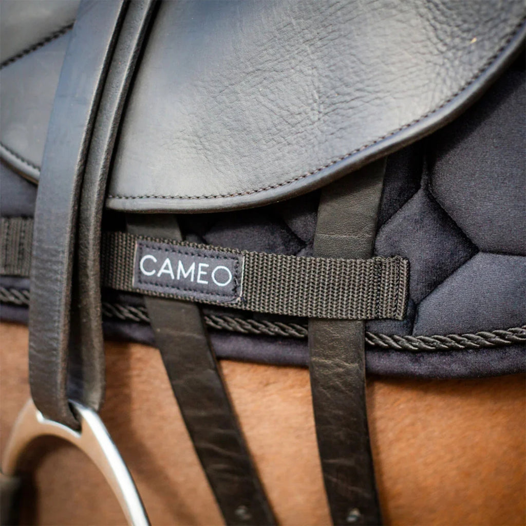 Cameo Suede Dressage Saddlecloth - Black