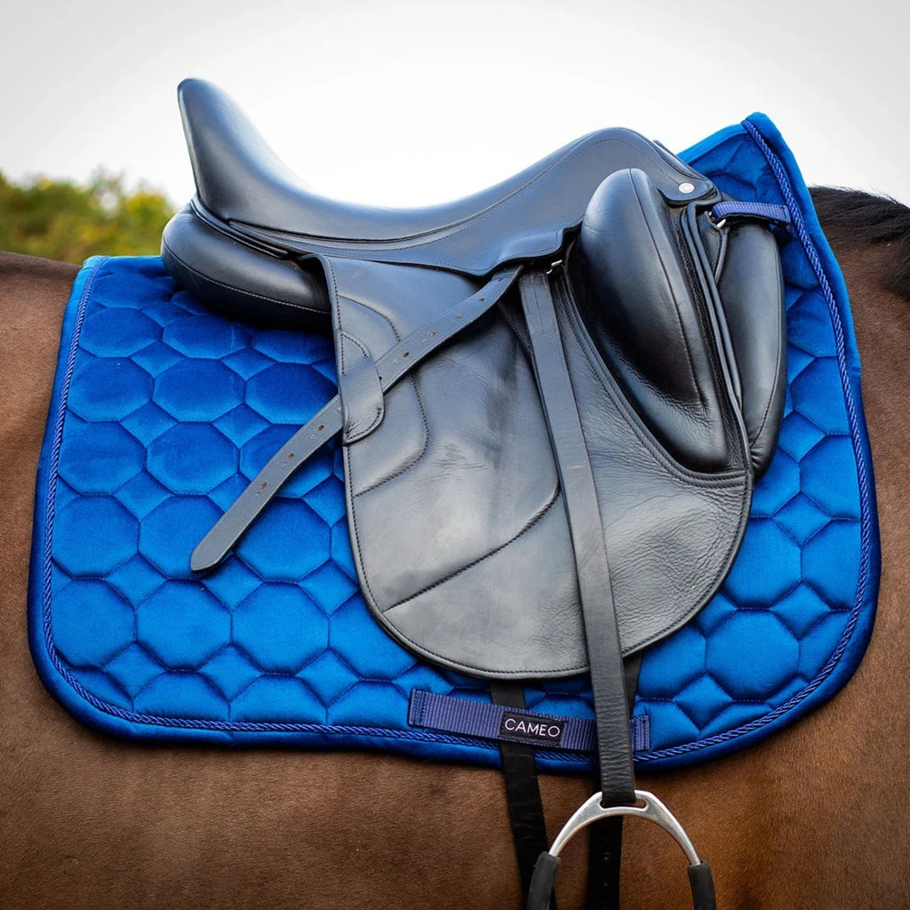 Cameo Suede Dressage Saddlecloth - Navy