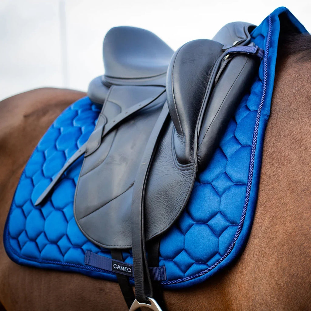 Cameo Suede Dressage Saddlecloth - Navy