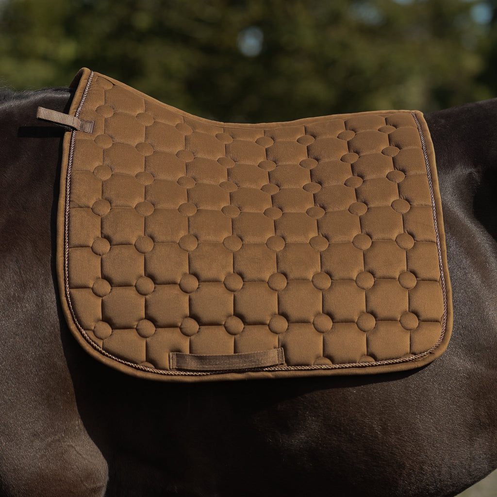 Cameo Suede Dressage Saddlecloth - Mocha