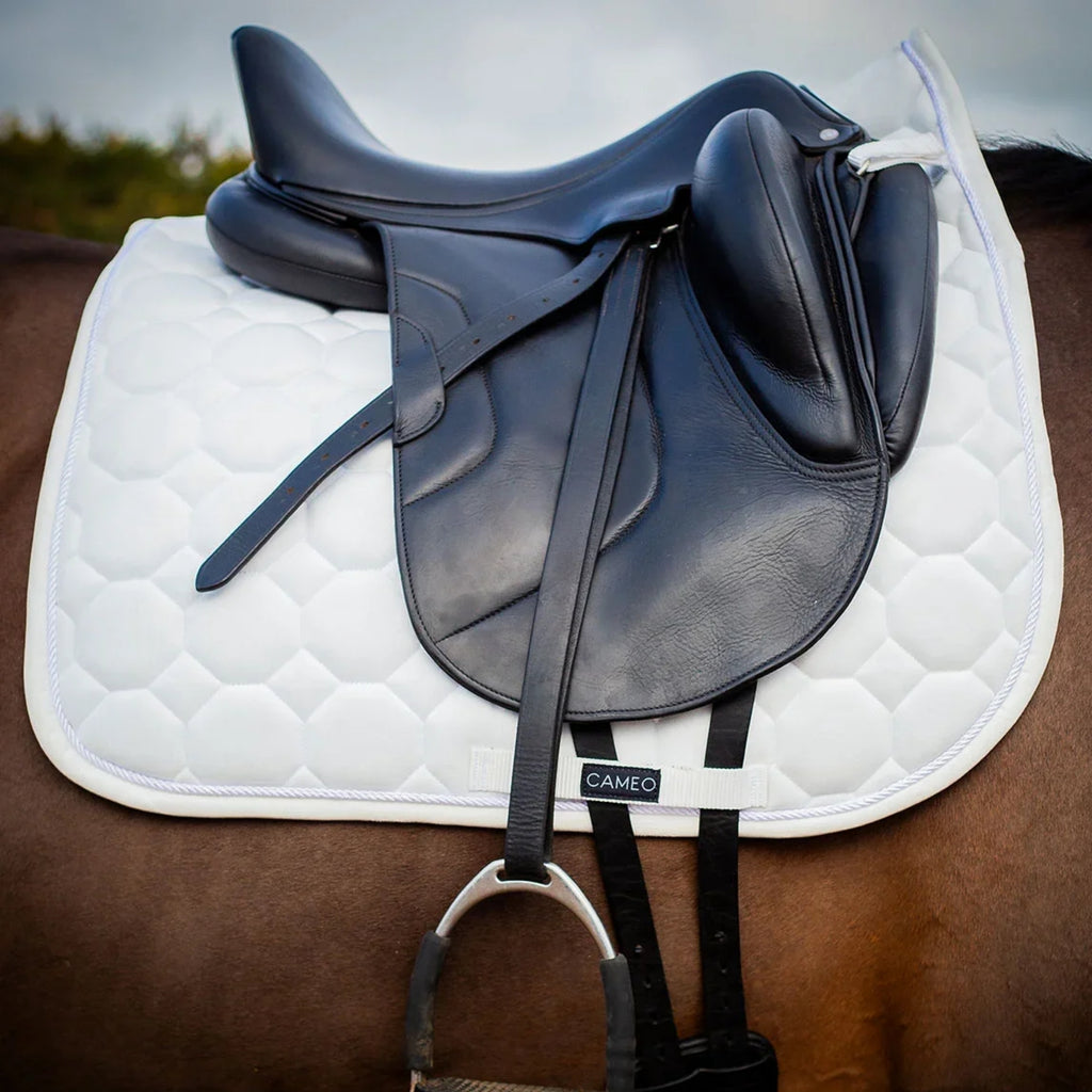 Cameo Suede Dressage Saddlecloth - White
