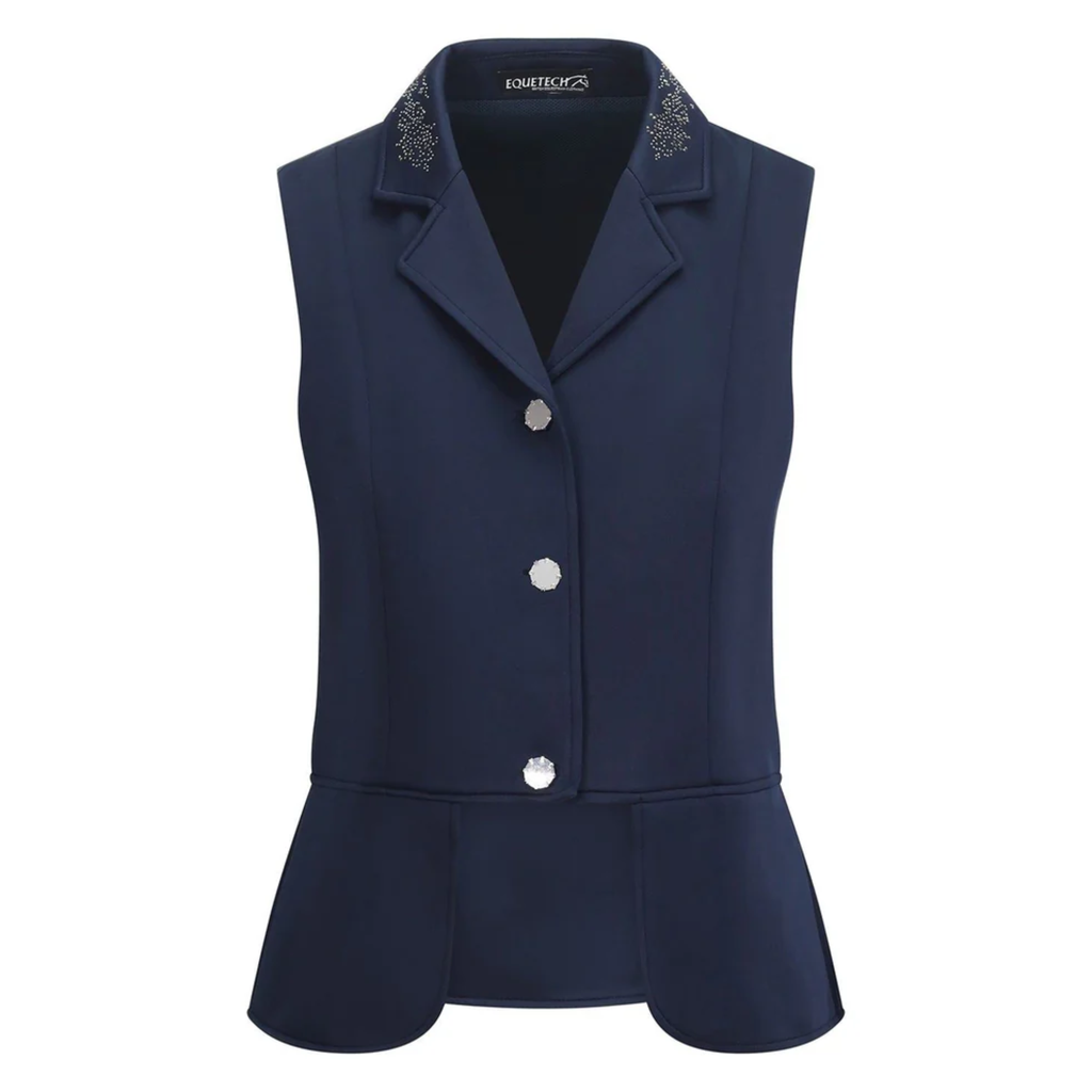 Equetech Crystal Dressage Waistcoat - Navy/Silver