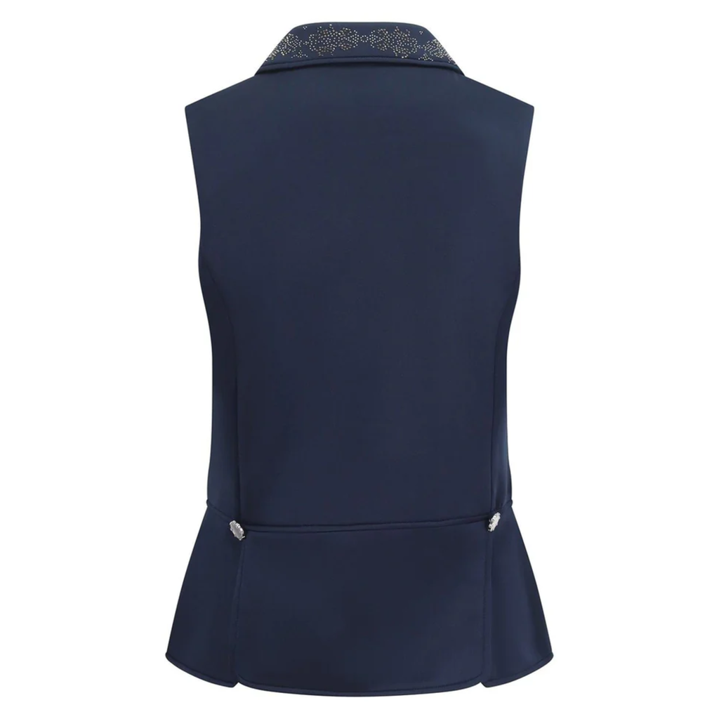 Equetech Crystal Dressage Waistcoat - Navy/Silver